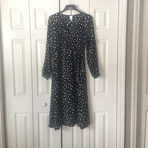 H&M long-sleeve floral wrap dress. Size 8